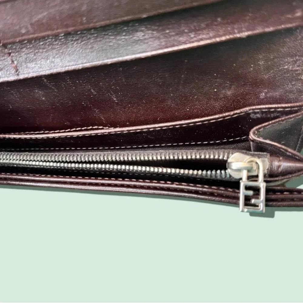 Fendi Zucca Monogram Vintage Continental Long Wallet